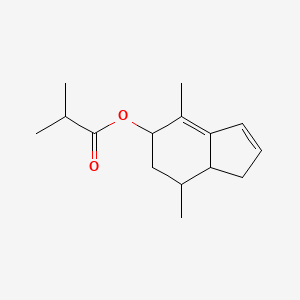molecular formula C15H22O2 B13778230 (4,7-dimethyl-5,6,7,7a-tetrahydro-1H-inden-5-yl) 2-methylpropanoate CAS No. 68900-66-3