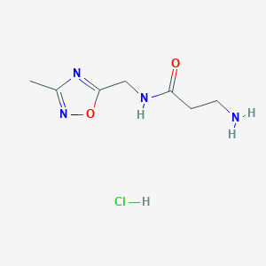 3-amino-N-((3-methyl-1,2,4-oxadiazol-5-yl)methyl)propanamide hydrochloride
