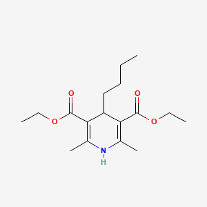 molecular formula C17H27NO4 B13778335 Diethyl 4-butyl-1,4-dihydro-2,6-dimethylpyridine-3,5-dicarboxylate CAS No. 94266-06-5