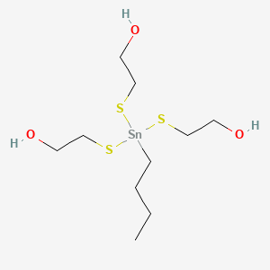 molecular formula C10H24O3S3Sn B13778347 Ethanol, 2,2',2''-[(butylstannylidyne)tris(thio)]tris- CAS No. 70729-71-4