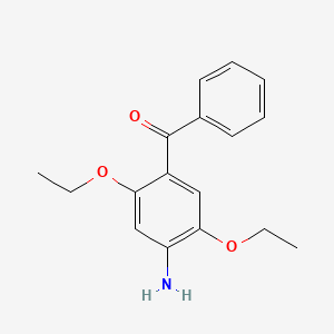 molecular formula C17H19NO3 B13778349 Methanone, (4-amino-2,5-diethoxyphenyl)phenyl- CAS No. 68568-55-8