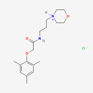 molecular formula C18H29ClN2O3 B13778406 N-(3-morpholin-4-ium-4-ylpropyl)-2-(2,4,6-trimethylphenoxy)acetamide;chloride CAS No. 86746-02-3