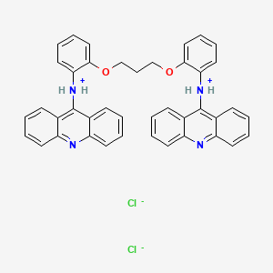 molecular formula C41H34Cl2N4O2 B13778408 9,9'-Trimethylenedioxybis(o-phenyleneimino)bisacridine dihydrochloride CAS No. 66724-87-6