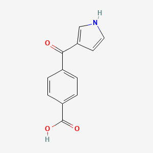 molecular formula C12H9NO3 B1377841 4-(1H-pyrrole-3-carbonyl)benzoic acid CAS No. 1376039-74-5
