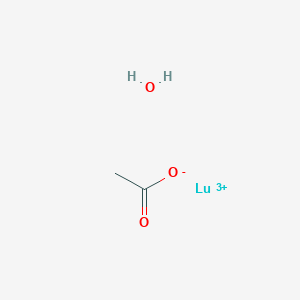 molecular formula C2H5LuO3+2 B13778413 Lutetium(3+);acetate;hydrate 