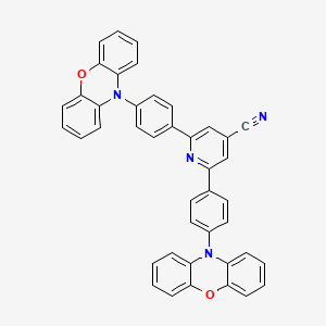 molecular formula C42H26N4O2 B13778417 2,6-Bis(4-(10H-phenoxazin-10-yl)phenyl)isonicotinonitrile 