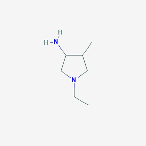 molecular formula C7H16N2 B1377842 1-Ethyl-4-methylpyrrolidin-3-amine CAS No. 1384429-61-1