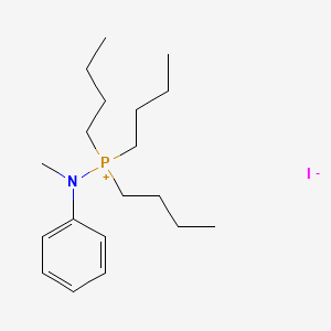 molecular formula C19H35INP B13778435 Tributyl-(methyl-phenyl-amino)phosphanium 