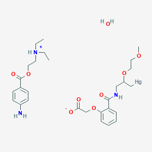 molecular formula C28H42HgN3O9 B13778450 Dicurin procaine 