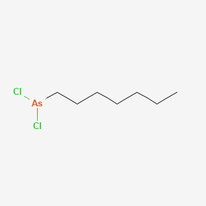 molecular formula C7H15AsCl2 B13778476 Arsine, dichloroheptyl- CAS No. 64049-21-4