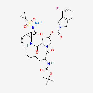molecular formula C35H45FN5NaO9S B13778522 Danoprevir sodium salt 
