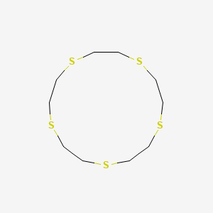 molecular formula C10H20S5 B13778540 1,4,7,10,13-Pentathiacyclopentadecane CAS No. 36338-04-2