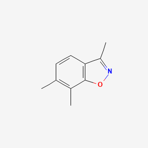 molecular formula C10H11NO B13778567 3,6,7-Trimethylbenzo[d]isoxazole 