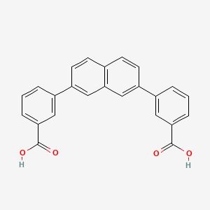 molecular formula C24H16O4 B13778586 3,3'-(Naphthalene-2,7-diyl)dibenzoic acid 