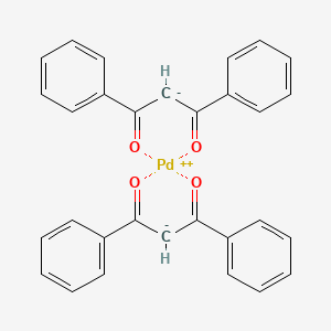 molecular formula C30H22O4Pd B13778612 Bis(dibenzoylmethanato)palladium 