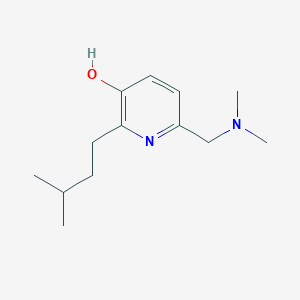 molecular formula C13H22N2O B13778620 6-[(dimethylamino)methyl]-2-(3-methylbutyl)-3-Pyridinol 