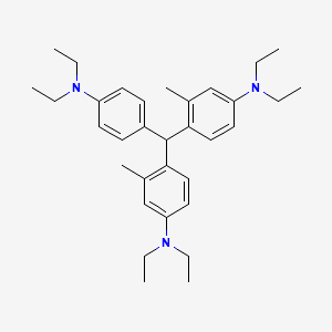 molecular formula C33H47N3 B13778650 Benzenamine, 4,4'-[[4-(diethylamino)phenyl]methylene]bis[N,N-diethyl-3-methyl- CAS No. 68582-45-6