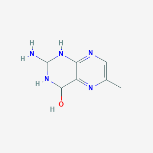 molecular formula C7H11N5O B13778655 2-Amino-6-methyl-1,2,3,4-tetrahydropteridin-4-OL CAS No. 90009-03-3