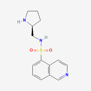 molecular formula C14H17N3O2S B13778657 N-[(2S)-pyrrolidin-2-ylmethyl]isoquinoline-5-sulfonamide 