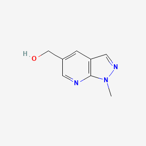 molecular formula C8H9N3O B1377869 5-Hydroxymethyl-1-methyl-1H-pyrazolo[3,4-B]pyridine CAS No. 1221288-28-3