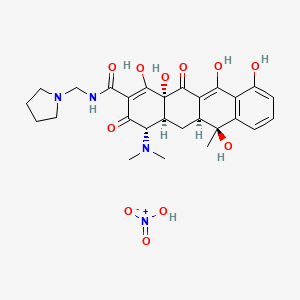 molecular formula C27H34N4O11 B13778694 Rolitetracycline nitrate CAS No. 7681-32-5