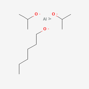 molecular formula C12H27AlO3 B13778728 (Hexyloxy)bis(propan-2-olato)aluminum CAS No. 93917-92-1