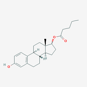 molecular formula C23H32O3 B137788 [(8R,9S,13S,14S,17R)-3-hydroxy-13-methyl-6,7,8,9,11,12,14,15,16,17-decahydrocyclopenta[a]phenanthren-17-yl] pentanoate CAS No. 182624-54-0