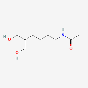 molecular formula C9H19NO3 B13778810 N-[6-Hydroxy-5-(hydroxymethyl)hexyl]acetamide 