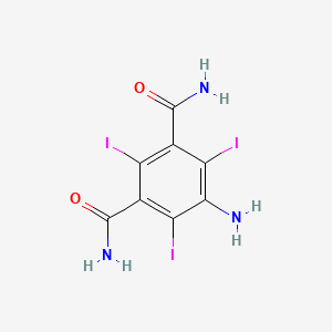 molecular formula C8H6I3N3O2 B13778827 5-Amino-2,4,6-Triiiodoisophthalamide 