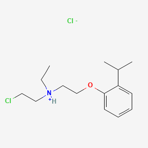 molecular formula C15H25Cl2NO B13778831 2-Isopropylphenoxyethyl ethyl-beta-chloroethylamine hydrochloride CAS No. 63917-89-5