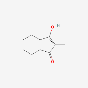 molecular formula C10H14O2 B13778853 3-Hydroxy-2-methyl-3a,4,5,6,7,7a-hexahydroinden-1-one 