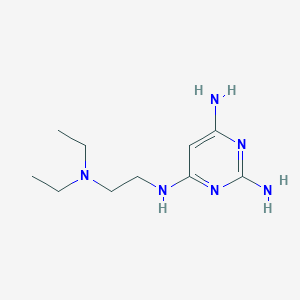molecular formula C10H20N6 B13778880 N4-(2-diethylamino-ethyl)-pyrimidine-2,4,6-triamine 