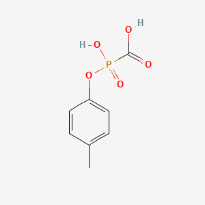 molecular formula C8H9O5P B13778911 [Hydroxy-(4-methylphenoxy)phosphoryl]formic acid CAS No. 74270-24-9