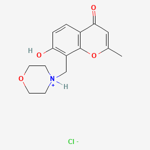 molecular formula C15H18ClNO4 B13778917 7-Hydroxy-2-methyl-8-morpholinomethylchromone hydrochloride CAS No. 67226-80-6