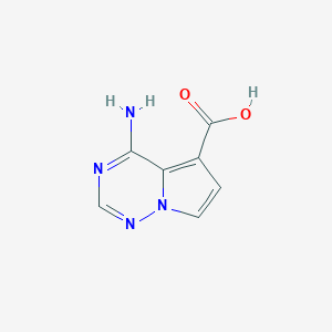 molecular formula C7H6N4O2 B1377893 4-Aminopyrrolo[2,1-F][1,2,4]triazine-5-carboxylic acid CAS No. 1236201-15-2
