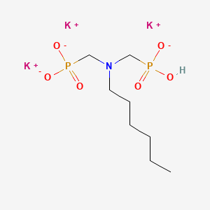 molecular formula C8H18K3NO6P2 B13778955 Tripotassium hydrogen ((hexylimino)bis(methylene))bisphosphonate CAS No. 94277-96-0