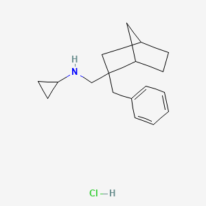 molecular formula C18H26ClN B1377897 N-({2-benzylbicyclo[2.2.1]heptan-2-yl}methyl)cyclopropanamine hydrochloride CAS No. 1375471-88-7