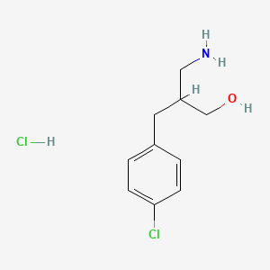 molecular formula C10H15Cl2NO B1377902 3-Amino-2-[(4-chlorophenyl)methyl]propan-1-ol hydrochloride CAS No. 1375474-55-7