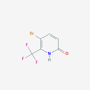 molecular formula C6H3BrF3NO B1377903 3-Bromo-6-hydroxy-2-(trifluoromethyl)pyridine CAS No. 1214383-87-5