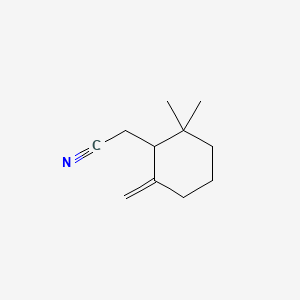 molecular formula C11H17N B13779040 2,2-Dimethyl-6-methylenecyclohexaneacetonitrile CAS No. 67801-22-3