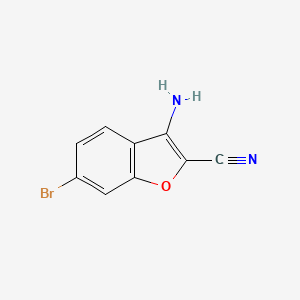 molecular formula C9H5BrN2O B1377906 3-Amino-6-bromobenzofuran-2-carbonitrile CAS No. 1379301-60-6