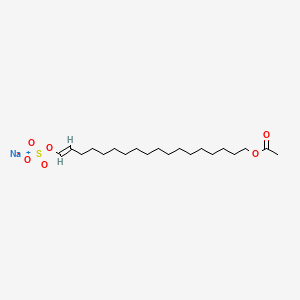 molecular formula C20H37NaO6S B13779061 Sodium acetoxyoctadecenyl sulfate CAS No. 65309-59-3