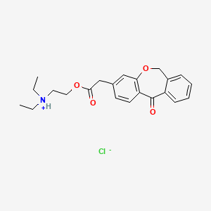 molecular formula C22H26ClNO4 B13779082 N,N-Diethylaminoethyl 6,11-dihydro-11-oxodibenz(b,e)oxepin-3-acetate hydrochloride CAS No. 63883-13-6