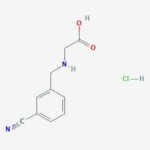 molecular formula C10H11ClN2O2 B1377909 2-{[(3-Cyanophenyl)methyl]amino}acetic acid hydrochloride CAS No. 1375474-13-7
