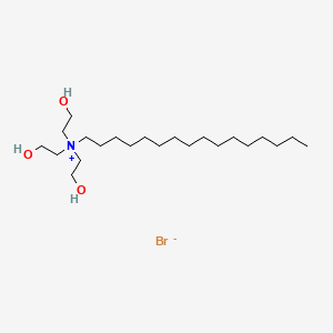 molecular formula C22H48BrNO3 B13779094 Hexadecyl-tris(2-hydroxyethyl)azanium;bromide 