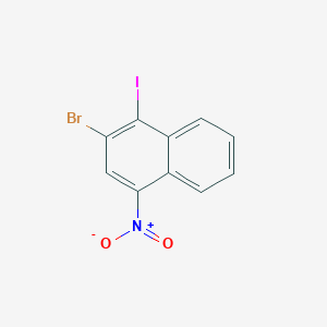 molecular formula C10H5BrINO2 B1377913 2-Bromo-1-iodo-4-nitronaphthalene CAS No. 1242028-74-5