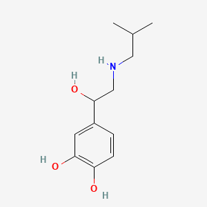 molecular formula C12H19NO3 B13779170 3,4-Dihydroxy-alpha-((isobutylamino)methyl)benzyl alcohol CAS No. 6924-25-0