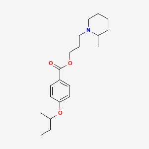 molecular formula C20H31NO3 B13779214 3-(2'-Methylpiperidino)propyl p-sec-butoxybenzoate CAS No. 63916-69-8