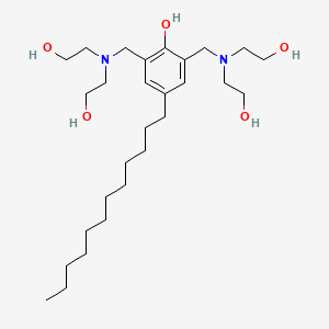 molecular formula C28H52N2O5 B13779217 2,6-Bis((bis(2-hydroxyethyl)amino)methyl)-4-dodecylphenol CAS No. 67845-80-1
