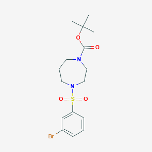 molecular formula C16H23BrN2O4S B1377922 4-Boc-1-[(3-溴苯)磺酰基]同哌嗪 CAS No. 1312440-85-9